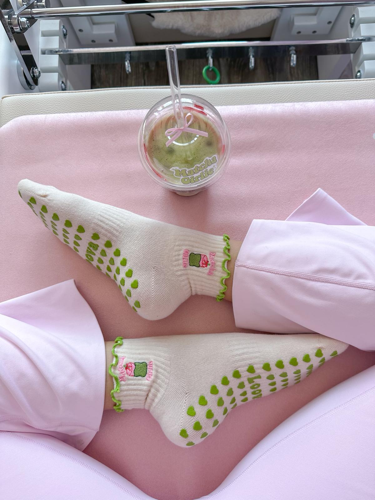 Matcha Girlie Kaydırmaz Pilates Yoga Çorabı