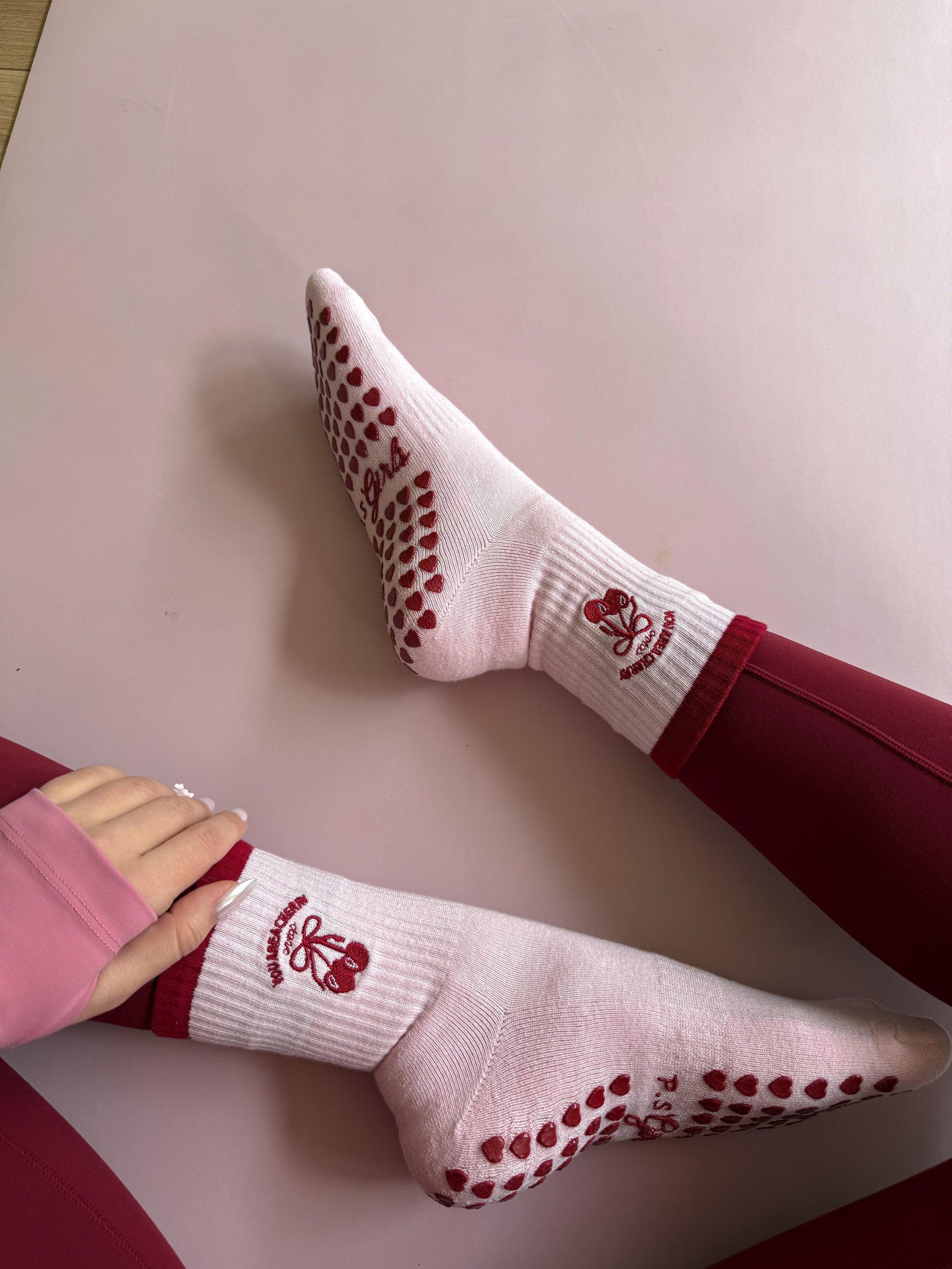 Cherry Girl Kaydırmaz Pilates Yoga Çorabı