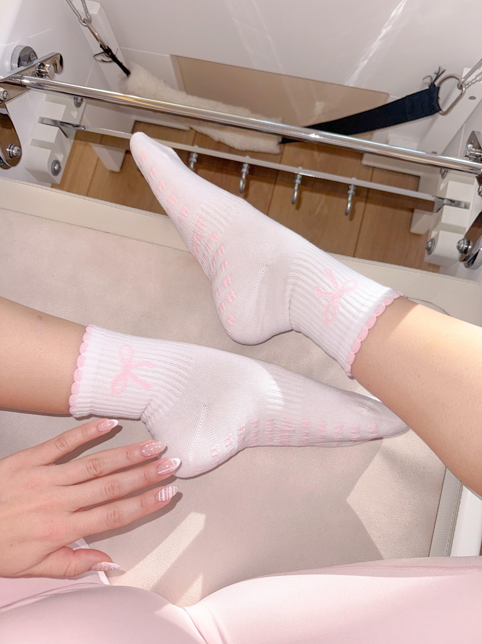 Ribbon Pilates Princess Non-Slip Pilates Yoga Socks
