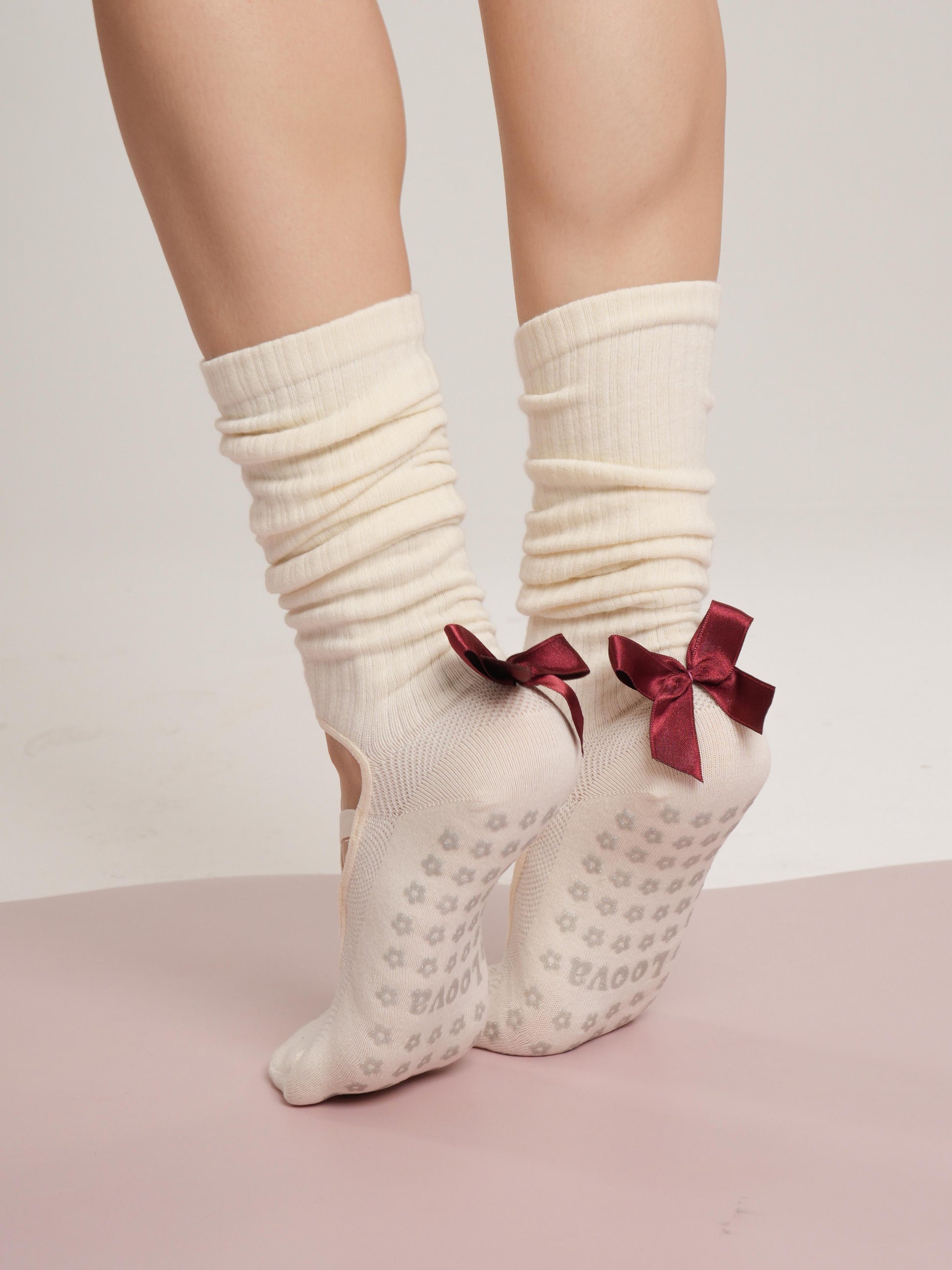 Kurdeleli Scrunch Kaydırmaz Çorap