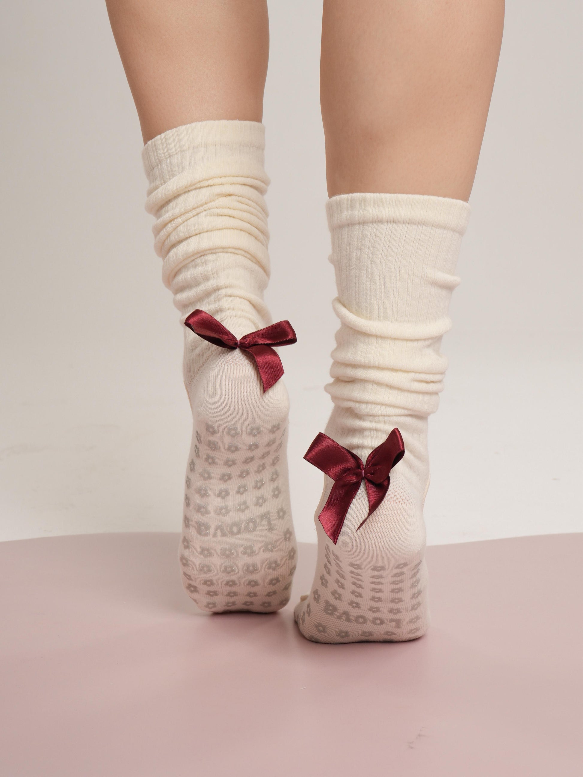 Kurdeleli Scrunch Kaydırmaz Çorap