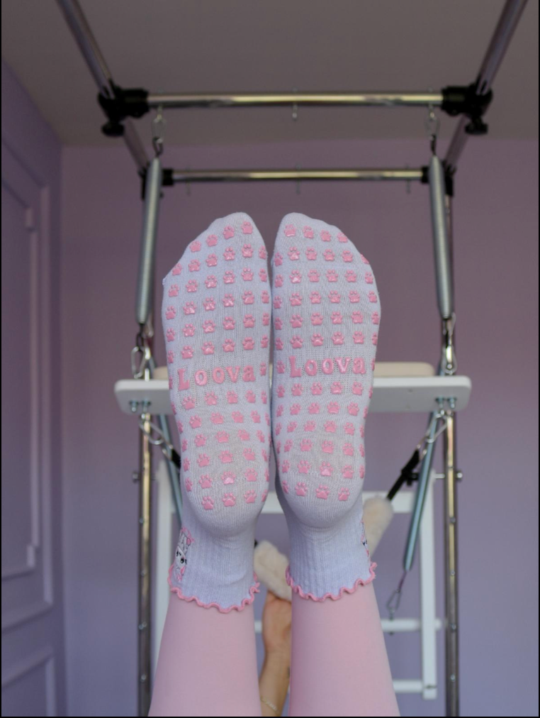 Kitty Pilates Bez Çanta & Kaydırmaz Pilates Yoga Çorabı Seti