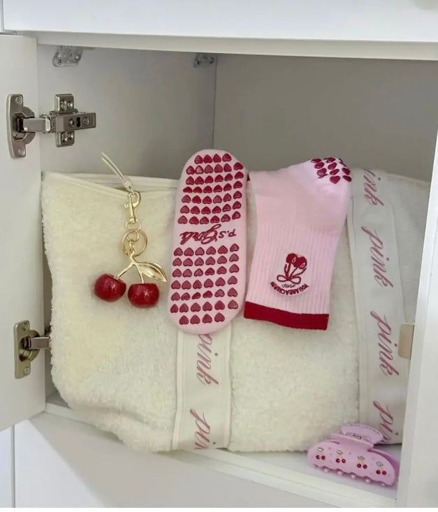 Cherry Girl Non-Slip Pilates Yoga Socks