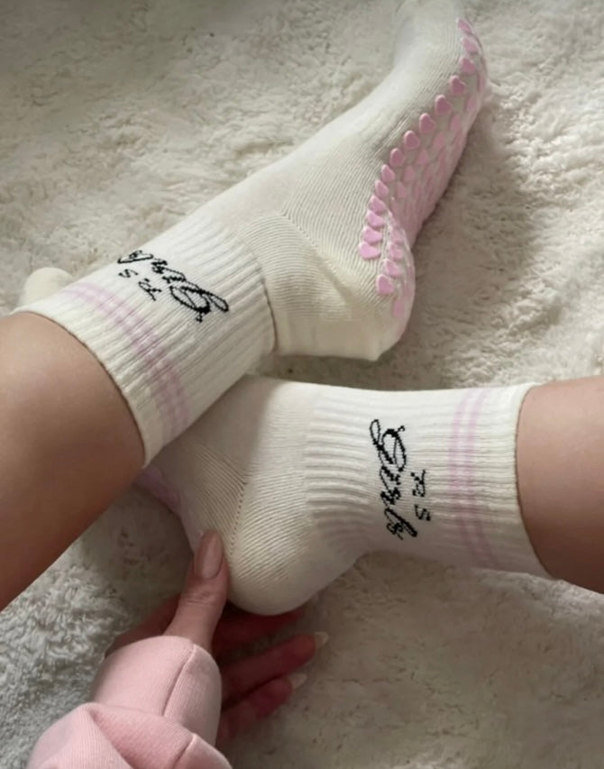 PS Girls Classic Non-Slip Pilates Yoga Socks