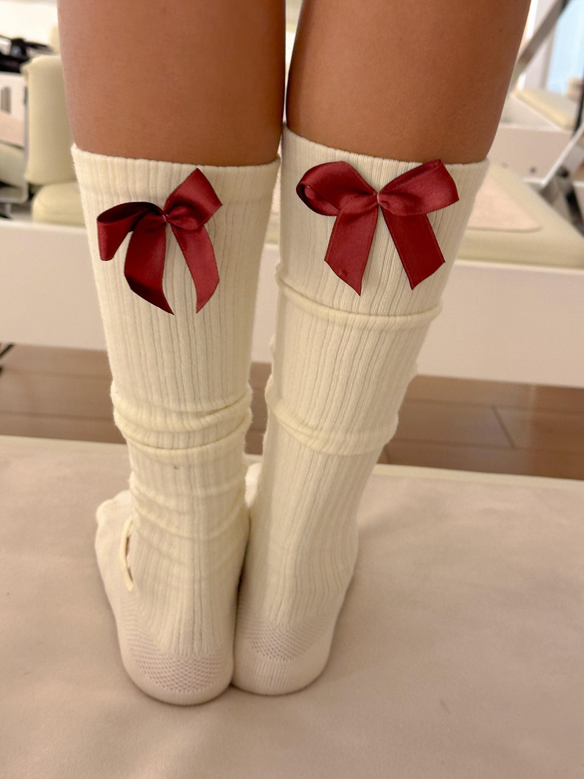 Ribbon Scrunch Non-Slip Socks