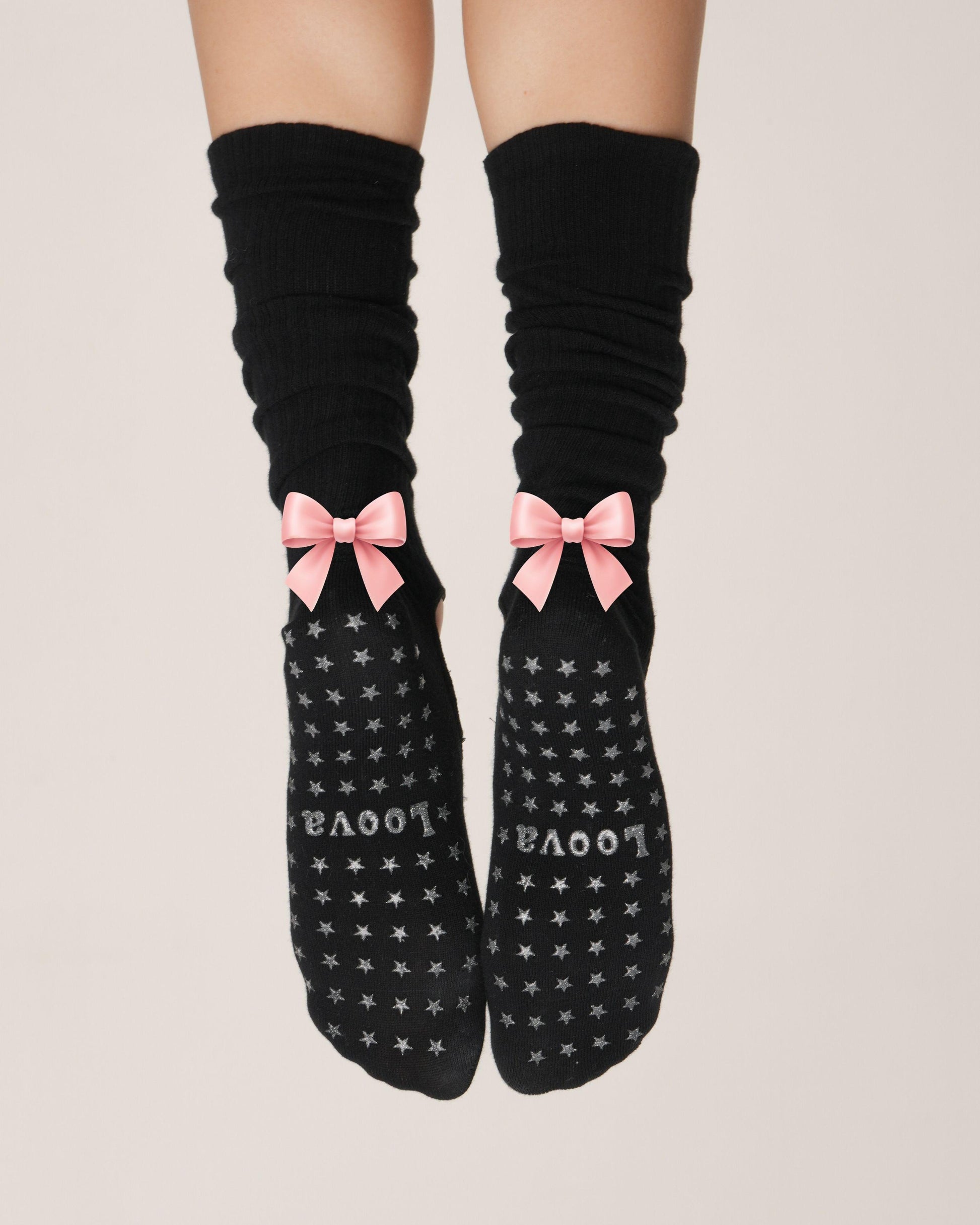 Ribbon Scrunch Non-Slip Socks