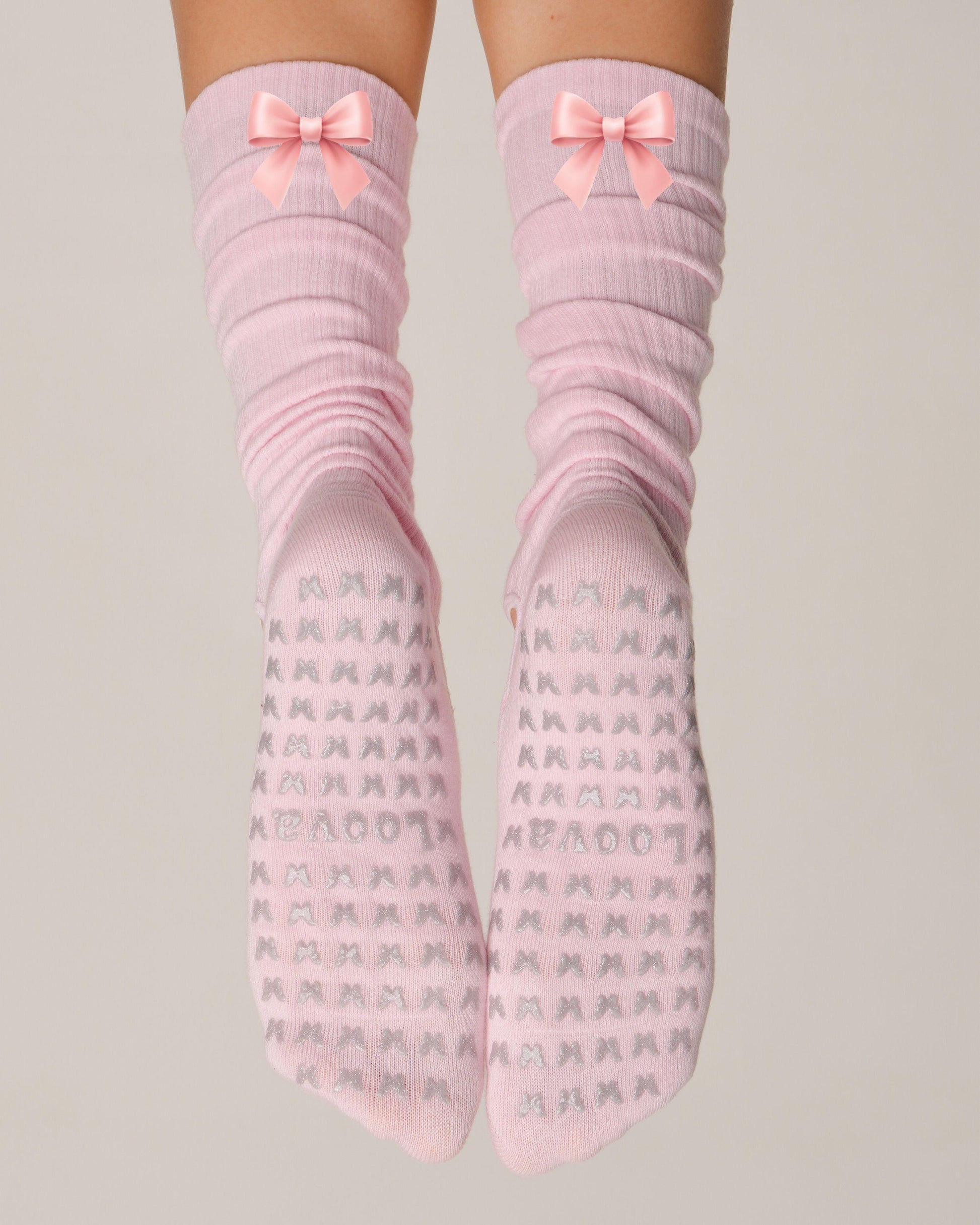 Ribbon Scrunch Non-Slip Socks