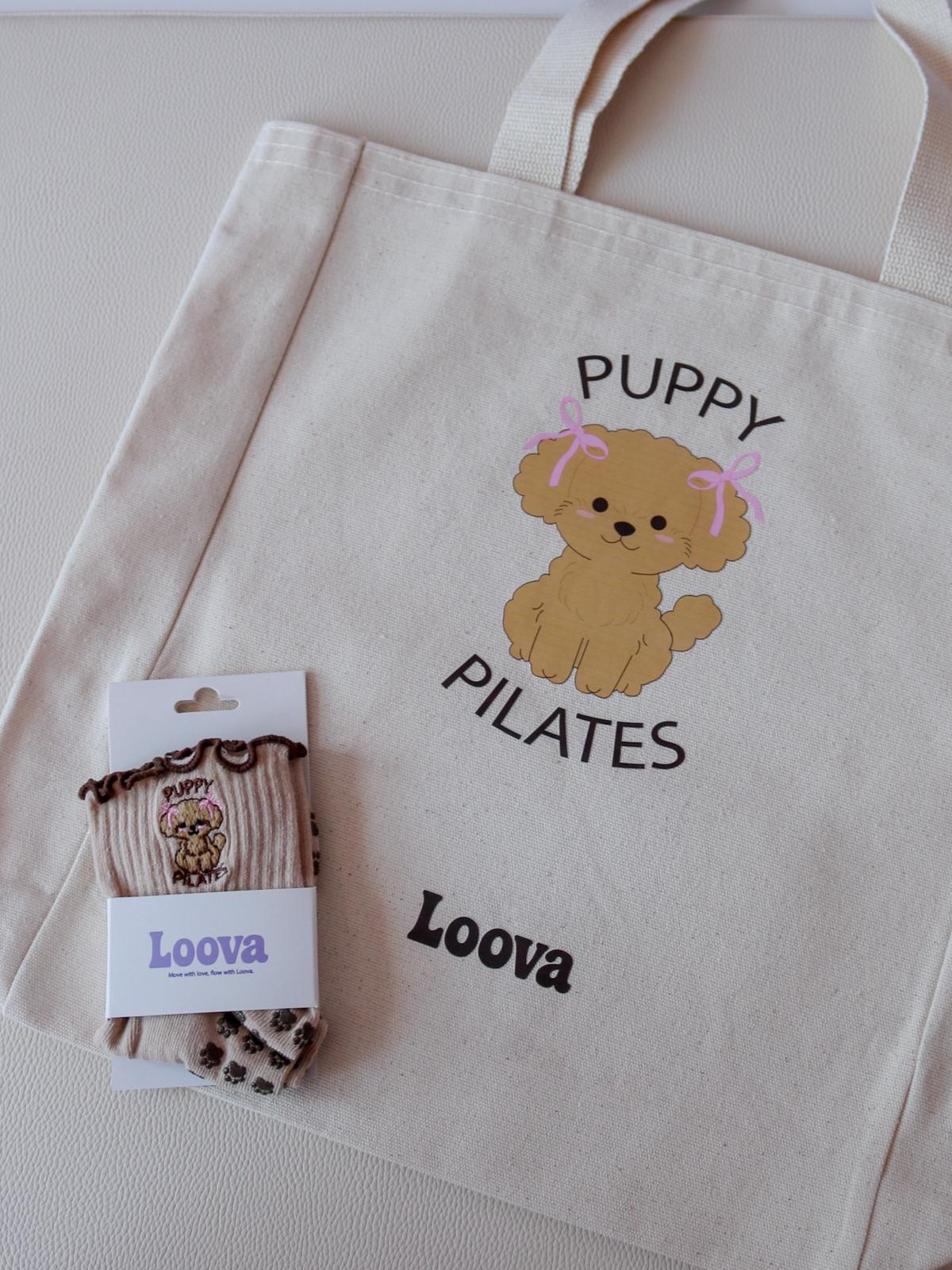 Puppy Pilates Bez Çanta & Kaydırmaz Pilates Yoga Çorabı Seti