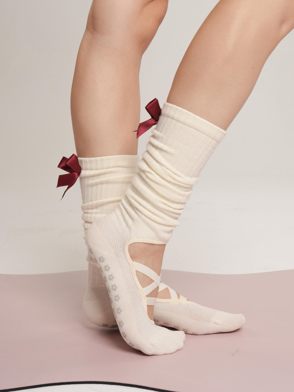 Kurdeleli Scrunch Kaydırmaz Çorap