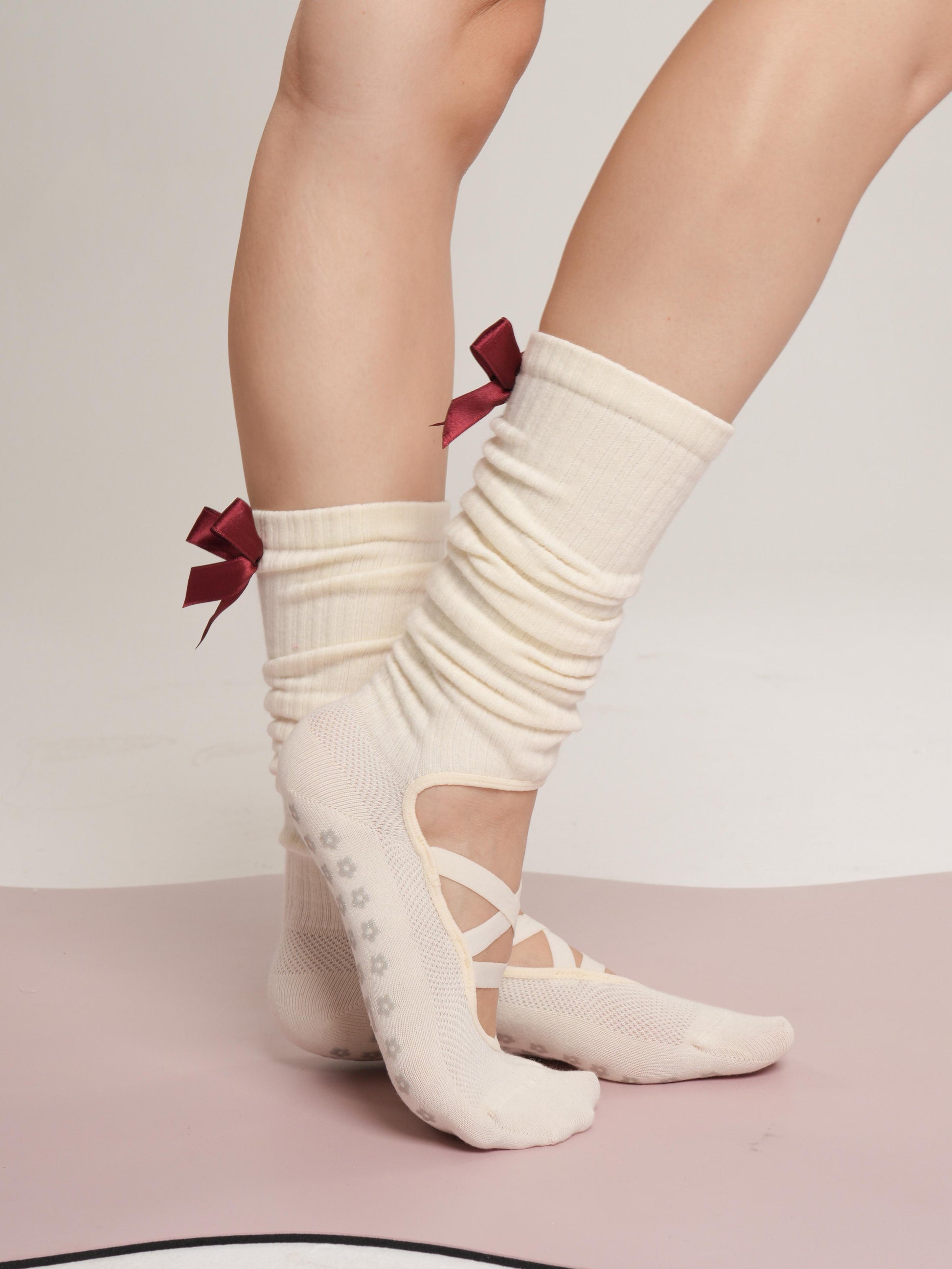 Kurdeleli Scrunch Kaydırmaz Çorap