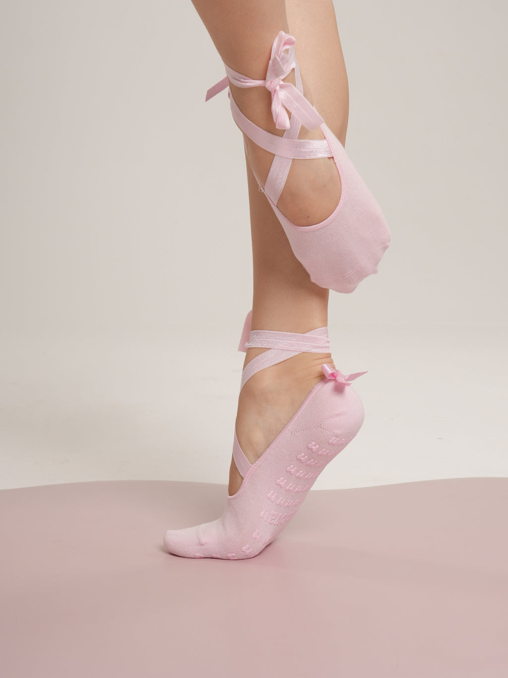 Ballerina Tied in Love Bow Non-Slip Pilates Yoga Socks