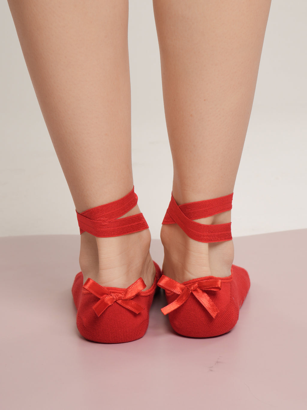 Ballerina Tied in Love Bow Non-Slip Pilates Yoga Socks