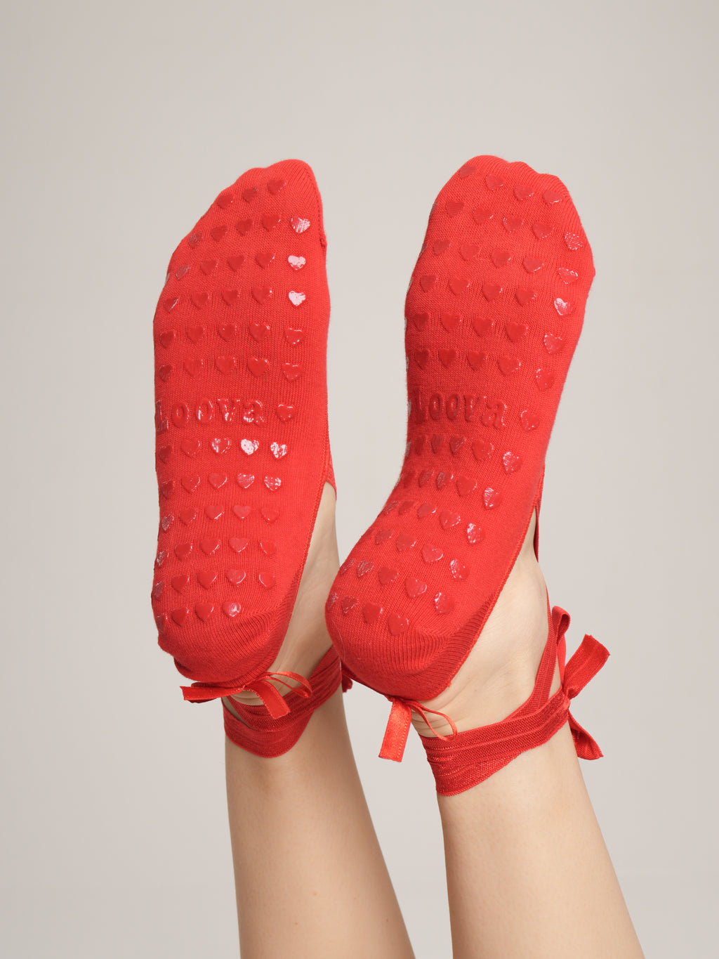 Ballerina Tied in Love Bow Non-Slip Pilates Yoga Socks