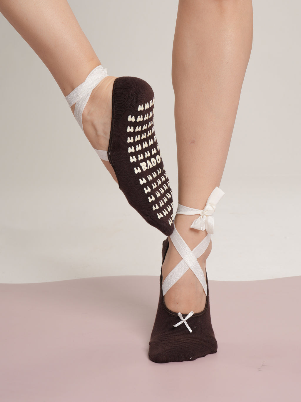 Ballerina Cappuccino Babet Kaydırmaz Pilates Yoga Çorabı