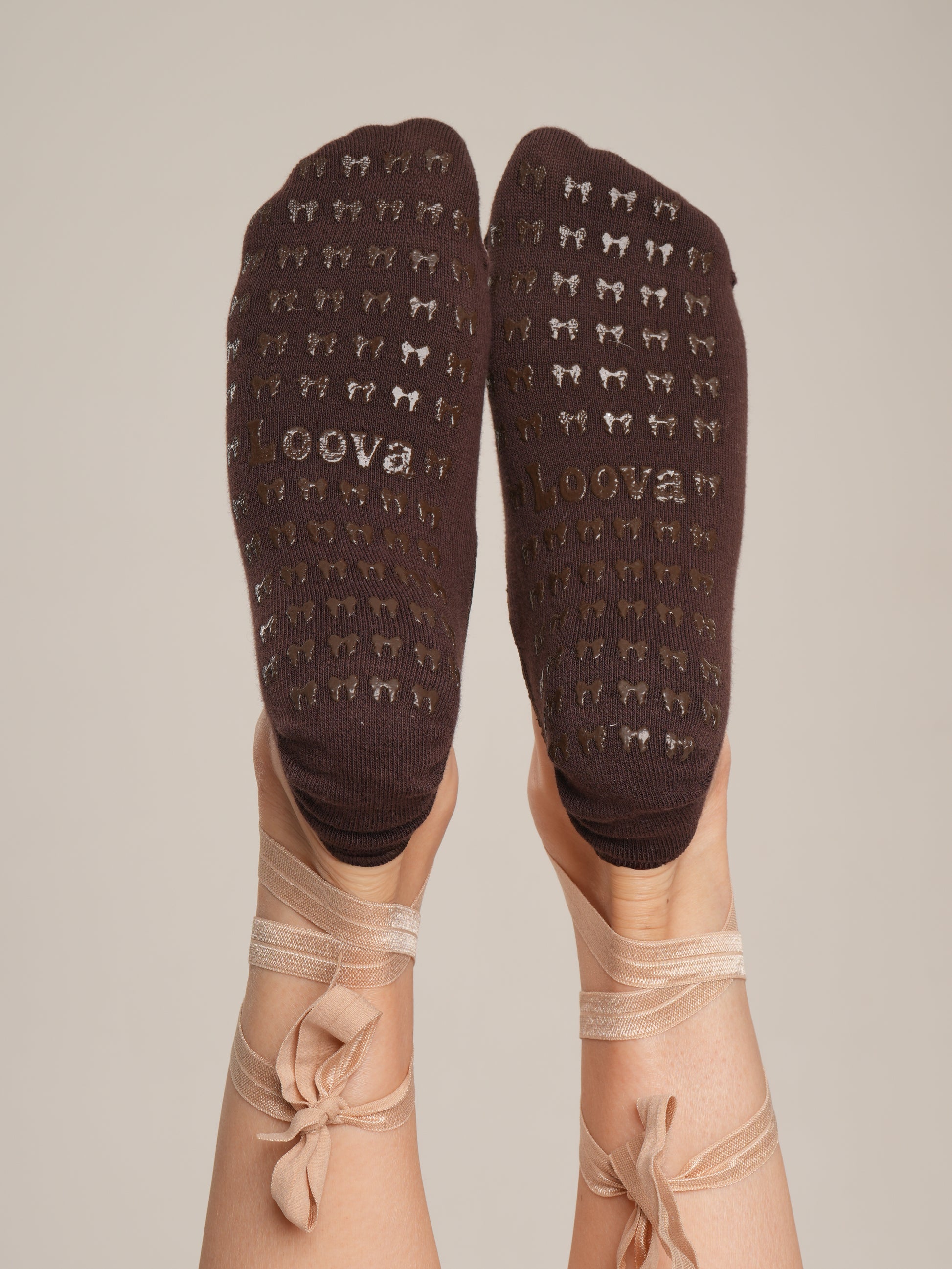 Ballerina Brown Kaydırmaz Pilates Yoga Çorabı