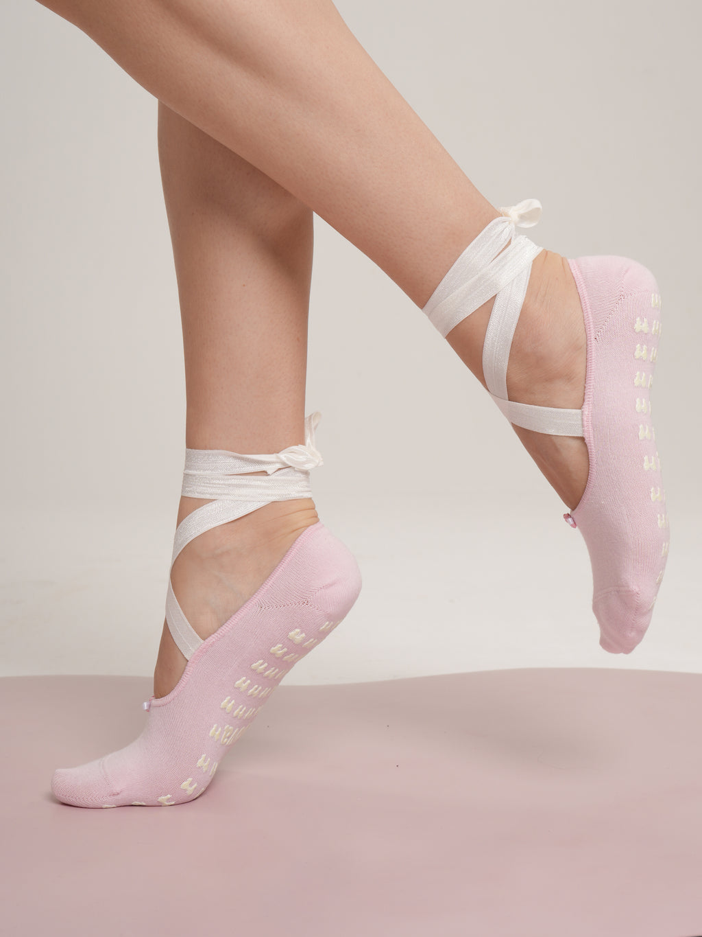 Ballerina Cream Rose Babet Kaydırmaz Pilates Yoga Çorabı
