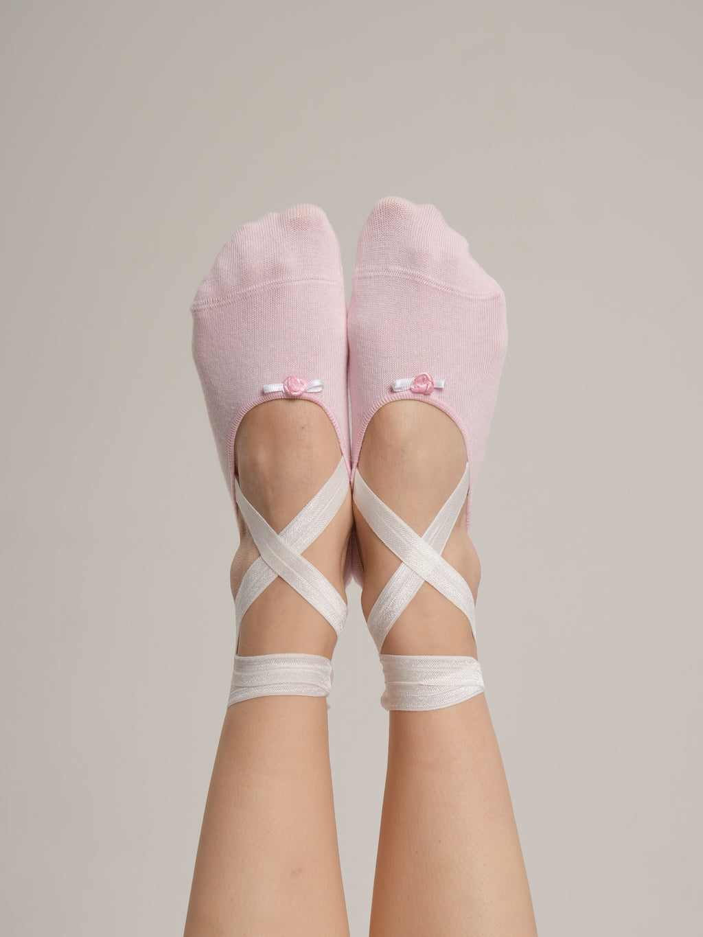 Ballerina Cream Rose Babet Kaydırmaz Pilates Yoga Çorabı