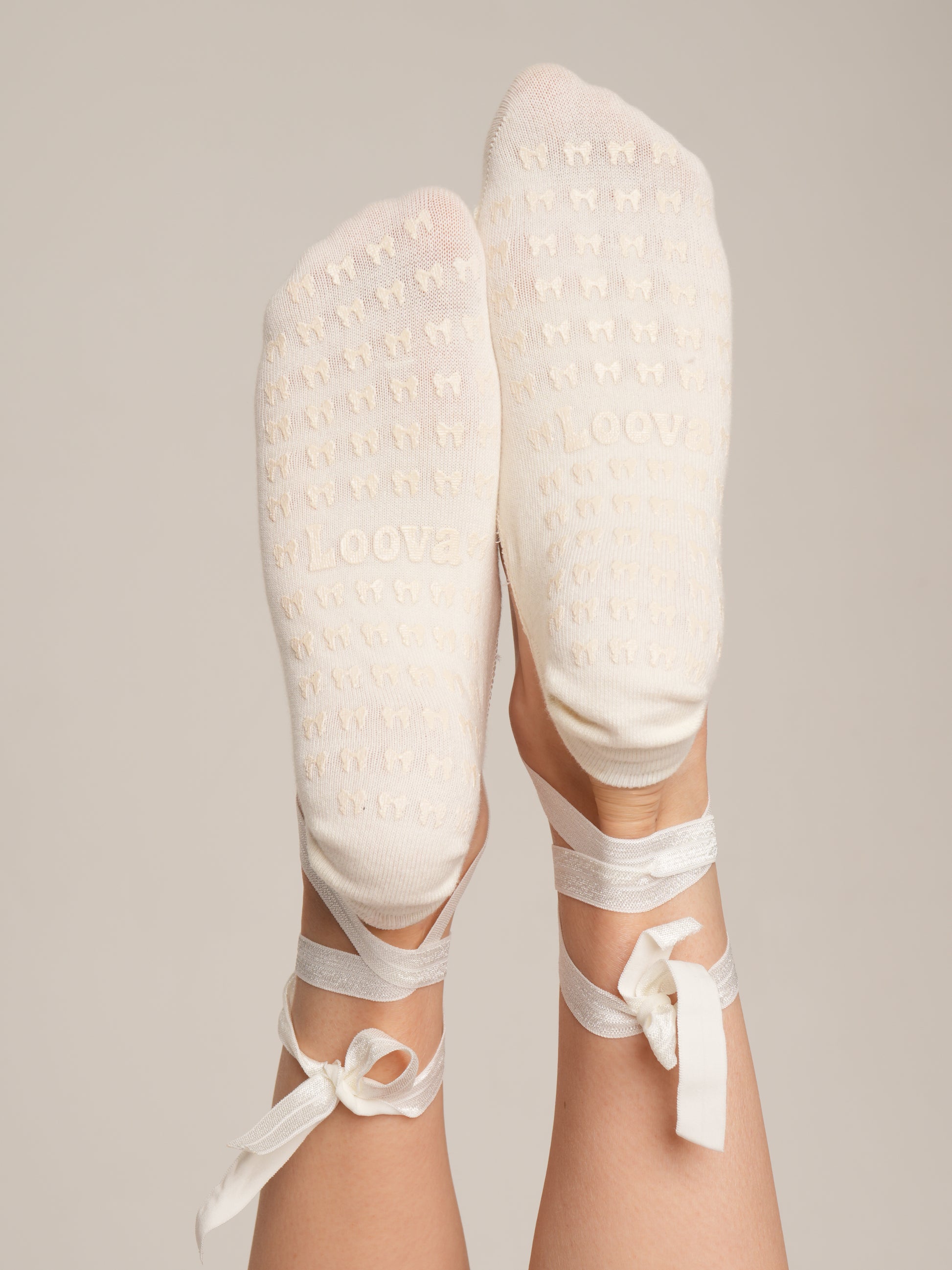Ballerina White Lily Babet Kaydırmaz Pilates Yoga Çorabı