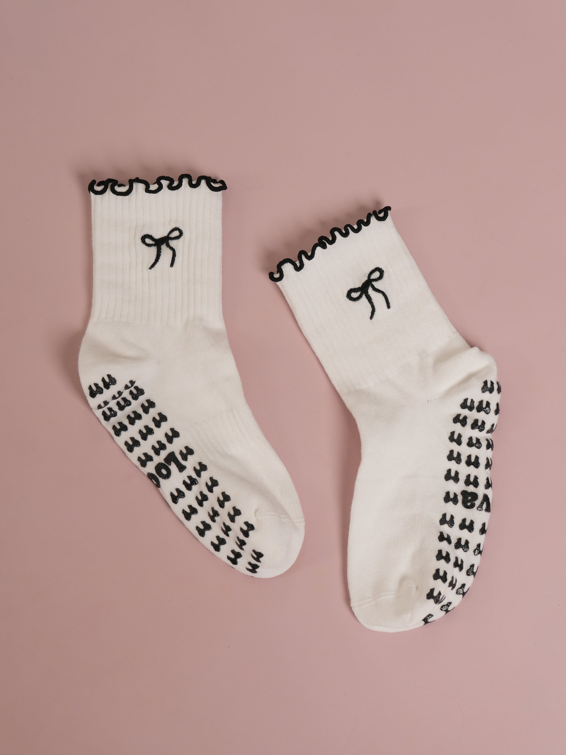 Black Ribbon Princess Kaydırmaz Pilates Yoga Çorabı