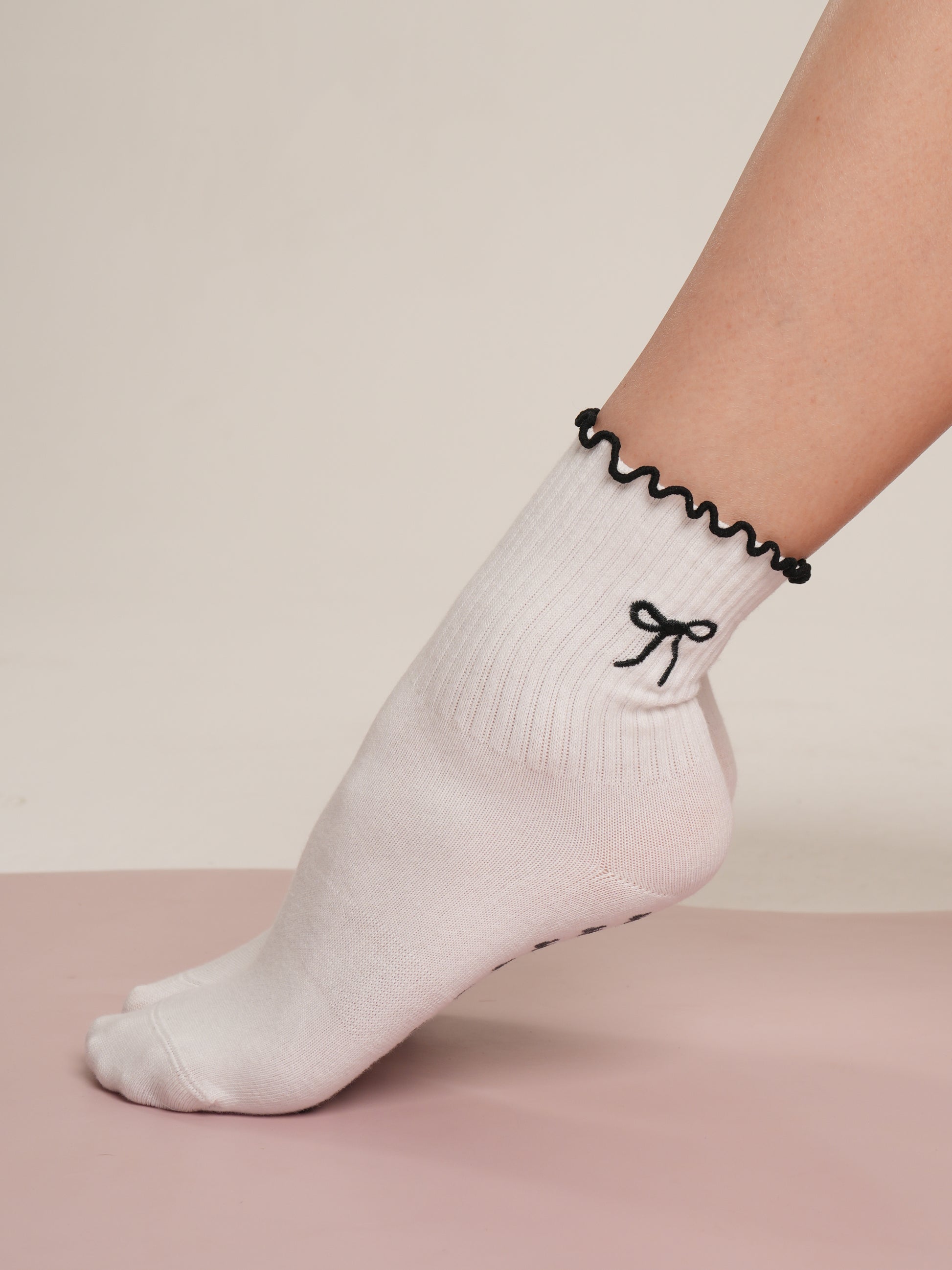 Black Ribbon Princess Kaydırmaz Pilates Yoga Çorabı