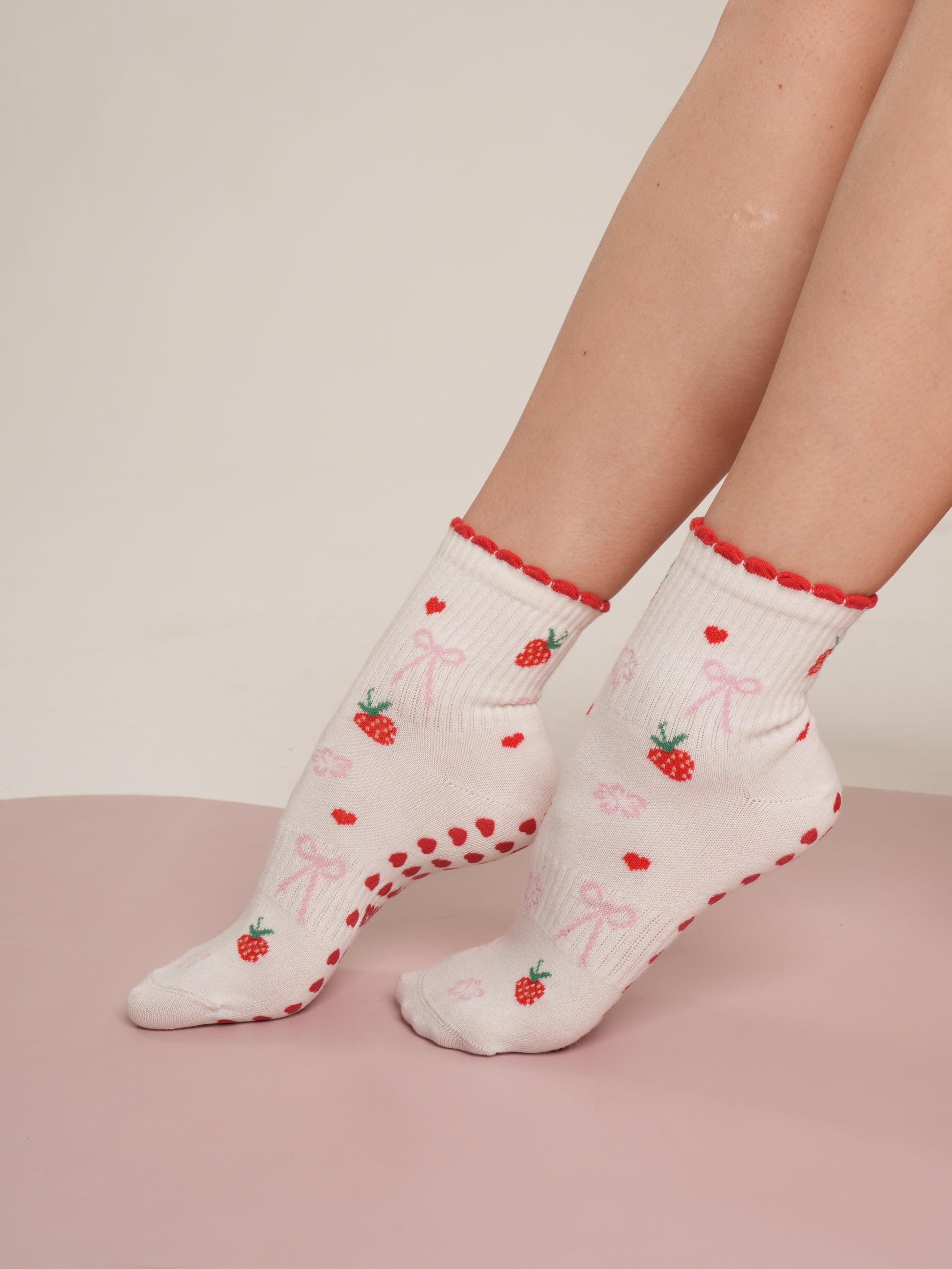 Strawberry Dream Kaydırmaz Pilates Yoga Çorabı