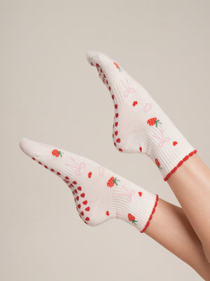 Strawberry Dream Kaydırmaz Pilates Yoga Çorabı