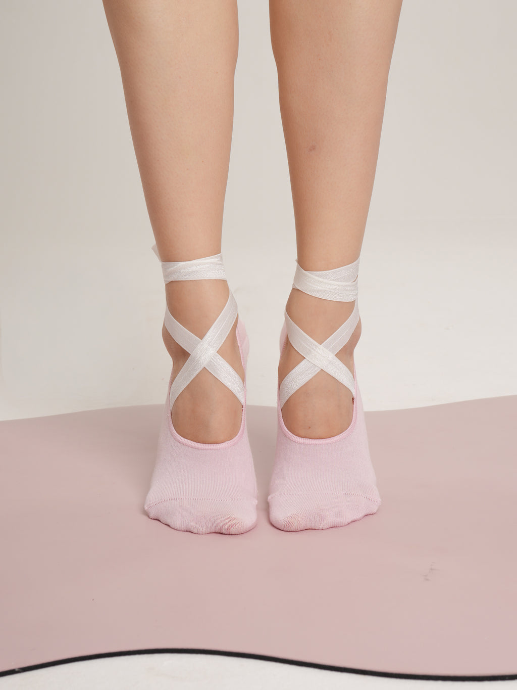 Ballerina Cream Rose Babet Kaydırmaz Pilates Yoga Çorabı