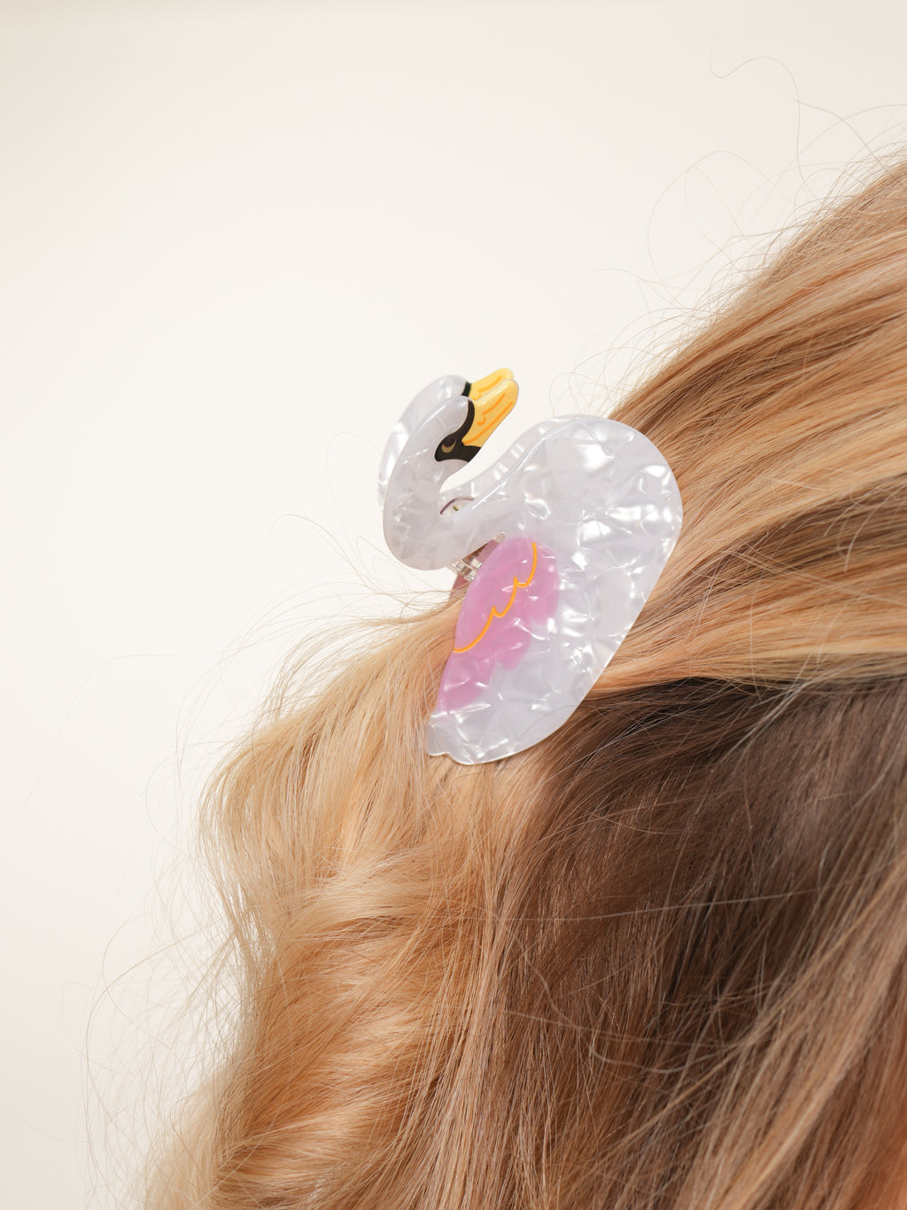 Pink Swan Latch Clasp