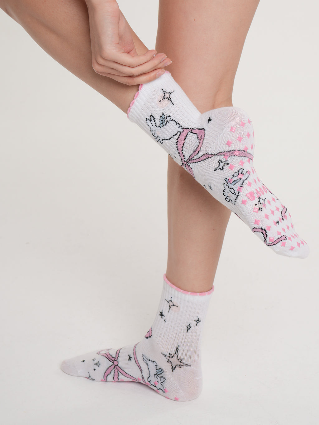 Cute Rabbit Non-Slip Pilates Yoga Socks