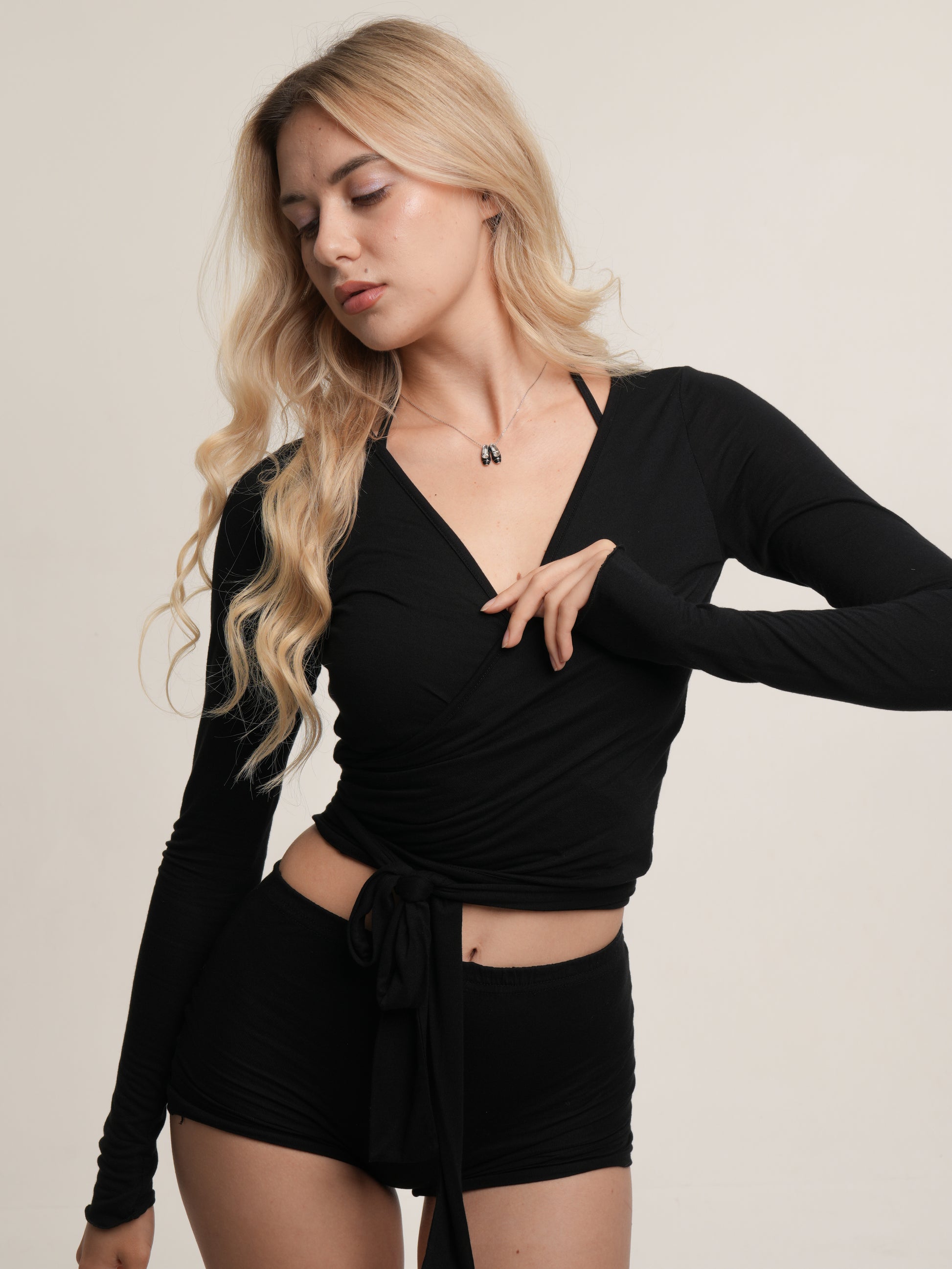 Black Swan Ballet Wrap Top