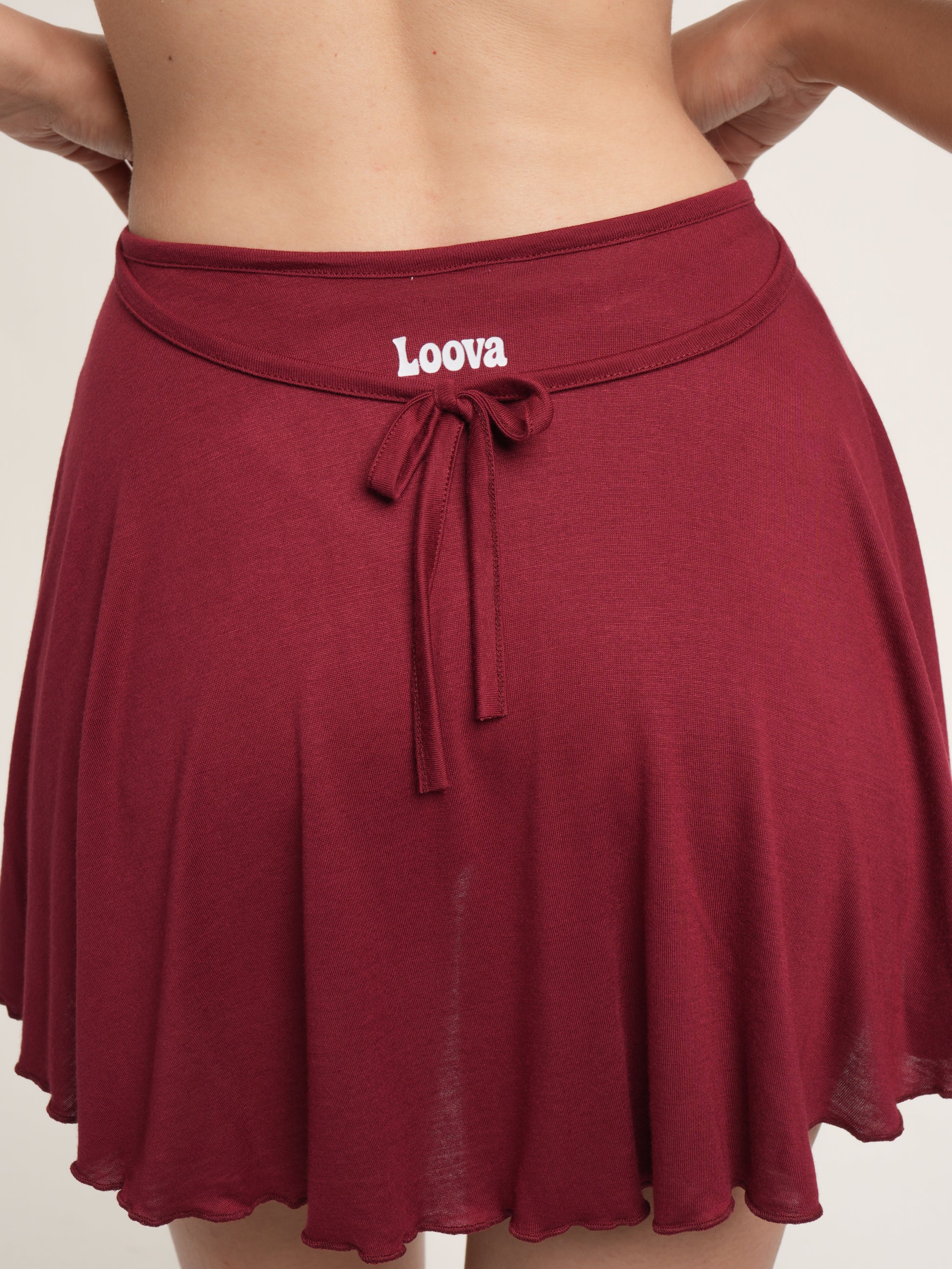 Sangria Wrap Skirt With Ties