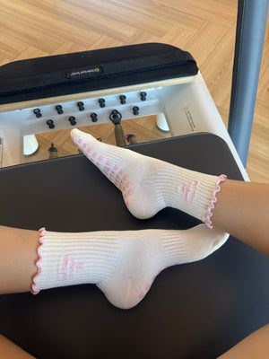 Black Ribbon Princess Non-Slip Pilates Yoga Socks