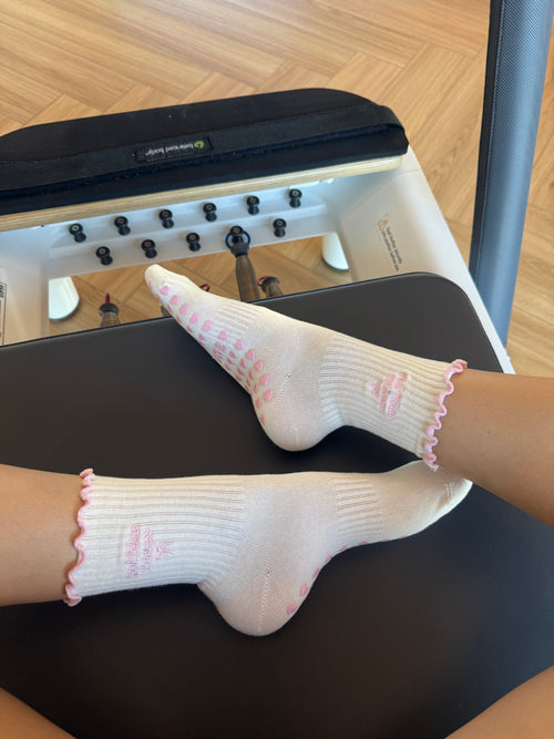 Black Ribbon Princess Non-Slip Pilates Yoga Socks